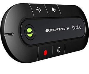 Supertooth Buddy Handsfree Bluetooth Visor Speakerphone Car Kit for Smartphone Devices, Compatible with iPhone, Samsung, Huawei, Google and Other Mobile Smartphones - Black