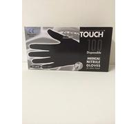 SuperTouch 100 Strong Size EXTRA LARGE Black Nitrile Latex FREE Disposable Gloves Tattoo Artist Hairdresser Gardening Medical Decorator Beauty Salon