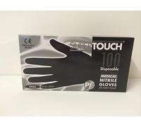 SuperTouch 100 Strong Size SMALL Black Nitrile Latex FREE Disposable Gloves Tattoo Artist Hairdresser Gardening Medical Decorator Beauty Salon
