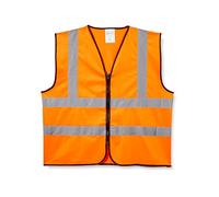 Supertouch 32381 Zipped Hi Vis Vest, Small, Orange