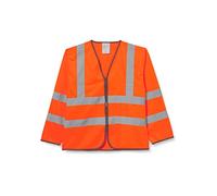 SuperTouch 32684 Long Sleeved Hi Vis Zip Vest, X-Large, Orange (Pack of 2)