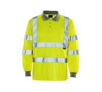 Supertouch 35E44 Long Sleeved Hi Vis Polo Shirt, X-Large, Yellow