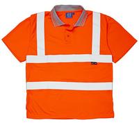 Supertouch AEC1925 Hi VIS BIRD EYE POLO SHIRT ORANGE, Large