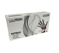 Supertouch® Black Nitrile Disposable Gloves Powder Free Tattoo Tattooist Valeting Mechanic (Large, 1 Box (100 Gloves))