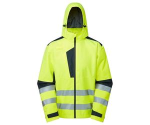 Supertouch Blue Sphere System Hi-Vis Eco Insulated Yellow Jacket - Waterproof, Reflective & Sustainable Winter Construction & Automative Industry Work Wear (UK, Alpha, L, Regular, Regular, Yellow)