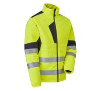 Supertouch Blue Sphere System Hi-Vis Eco Two-Tone Yellow Thermal Baffle Jacket - Insulated, Reflective, and Sustainable Workwear for Cold Environments (UK, Alpha, XXL, Regular, Regular, Yellow)