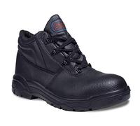 Supertouch Chukka Boots S1P Black Leather Steel Toe Cap & Mid Sole Safety Boots