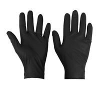 Supertouch Diamond Grip Nitrile Gloves - Heavy-Duty, Powder-Free, Chemical-Resistant, Textured Grip, EN 374 & EN 455 Compliant, Industrial Use, Black, Large, 100pcs