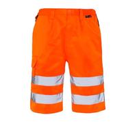 Supertouch Hi Vis Work Shorts Partially Elasticated Waist Mens S-2XL 38B81-7 (UK, Alpha, XL, Regular, Regular, Orange)