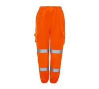 Supertouch J8081 Hi Vis Jogging Bottoms, Small, Orange