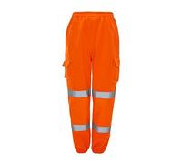 Supertouch J8082 Hi Vis Jogging Bottoms, Medium, Orange
