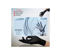 Supertouch Nitrile Powder Free Gloves 100 hands/box black ( Medium size)