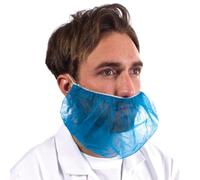 Supertouch Non-Woven Beard Mask - Disposable Beard Cover for Food Processing, Pharmaceutical & Clinical Use - Latex-Free Beard Snood PPE, Blue (Pack of 100)