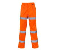 Supertouch PC38787 3 Band Hi Vis Trousers, Regular length, 40" Waist, Orange