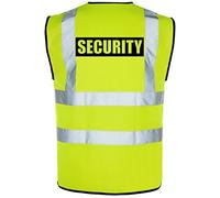 Supertouch SECURITY SIA Hi-Vis High-Viz Visibility Safety Vest/Waistcoat | Yellow/Orange