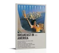 Supertramp Breakfast in America Waterproof And Stain Resistant Wall Paintings High-definition Spray Painted Decorative Paintings Study And Coffee Shop Decorations Fade ResistantFrame-style24x36inch(60