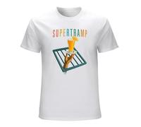 Supertramp The Very Best Crime of The Century Men's Cotton Fashion Performance Basic Short Sleeve t-Shirt Size XL White