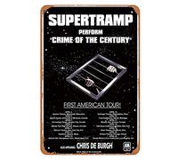 Supertramp with Chris De Burgh (1975) Plaque Poster Metal Tin Sign 8" x 12" Vintage Retro Wall Decor