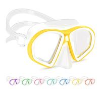 Supertrip Kids Swimming Goggles with Nose Cover, Tempered Glass Swim Goggles Diving Mask Snorkel Mask for Kids 6-14