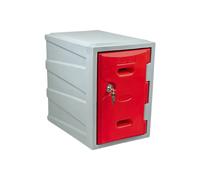 Supertuff Plastic Lockers, 32wx46dx45h (cm), Coin Return Lock, Red