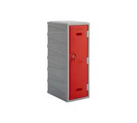 Supertuff Plastic Lockers, 90h (cm), Hasp Lock, Red