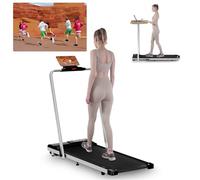 Superun 3 in 1 Folding Treadmills for Home, 100CM x 40CM Oversize Treadmills for Heavy People, MAX 145 kg Walking Pad APP Control Running Machine with Online Running Races, Door to Door Delivery
