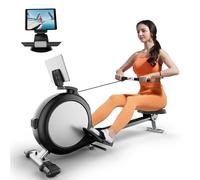 Superun 32 Levels Rowing Machine, 136KG Weight Capacity Rowing Machine for Home Gym with Quiet Magnetic Resistance, Magnetic Rower with APP LCD Display Cardio Exerciser Equipment