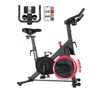 Superun Exercise Bike for Home Use Spin Bike with Adjustable Magnetic Resistance, Stationary Bike with LCD Display and APP, 136 kg Weight Capacity