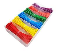 Superun Small Colored Zip Ties 4 Inch Kit - 480 Packs Cable Ties Multicolor Mix Packed Wire Ties Assortment Red, Yellow, Blue, Green, Pink, Purple