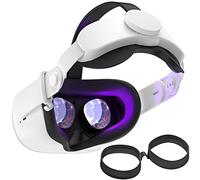 SUPERUS Head Strap & Glasses Spacer Compatible with Oculus/Meta Quest 2 Accessories, Enhanced Comfort, Reduce Head Pressure, and Prevent Your Glasses from Scratching VR Lenses (Black)