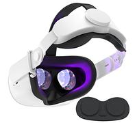 SUPERUS Head Strap & Lens Cover Compatible with Oculus/Meta Quest 2 Accessories (Black)