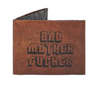 Supervek Bad Mother Pulp Fiction Stitched Bifold Wallet for Men Women - Vegan Men's Paper Slim Credit Card Holder - Mens Slimfold EDC