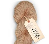 Superwash Merino Wool Yarn for Knitting & Crocheting - Hand Dyed, Luxurious & Soft Dk Weight, 100gr, 240 Yards - Light Brown Yarn