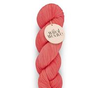 Superwash Merino Wool Yarn for Knitting & Crocheting - Hand Dyed, Luxurious & Soft Dk Weight Yarn, 100gr, 240 Yards - Neon Red