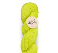 Superwash Merino Wool Yarn for Knitting & Crocheting - Hand Dyed, Luxurious & Soft Dk Weight Yarn, 100gr, 240 Yards - Neon Yellow