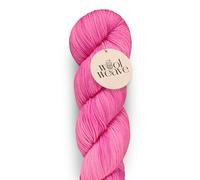 Superwash Merino Wool Yarn for Knitting & Crocheting - Hand Dyed, Luxurious & Soft Dk Weight Yarn, 100gr, 240 Yards - Neon Pink