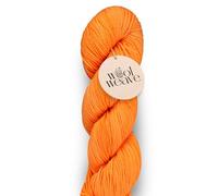 Superwash Merino Wool Yarn for Knitting & Crocheting - Hand Dyed, Luxurious & Soft Dk Weight Yarn, 100gr, 240 Yards - Neon Orange
