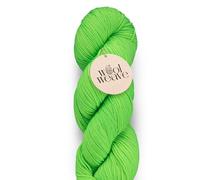 Superwash Merino Wool Yarn for Knitting & Crocheting - Hand Dyed, Luxurious & Soft Dk Weight Yarn, 100gr, 240 Yards - Neon Green