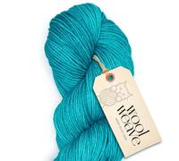 Superwash Merino Wool Yarn for Knitting & Crocheting - Premium Hand Dyed Yarns, 100gr, 240 Yards, Dk Weight - Luxurious, Soft & Durable Emerald Green Yarn