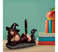 Superwoman Ornament Ornament for Home Or Stylish Witch Pen Holder Unique Decoration for Writing Enthusiasts and Collectors Ideal Witchcraft Lovers Strength (Red, 13CM)