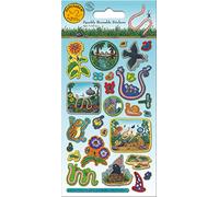 Superworm Sparkly Reusable Stickers,Blue