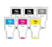 SUPERYILED 730 Ink Cartridges P2V73A P2V72A P2V71A P2V70A P2V69A P2V68A Replacement for HP 730 Ink Cartridges for DesignJet T1600 T1700 T2600 Printer (6-Pack 300ML)