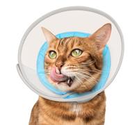 Supet Cat Cone Collar Soft: Comfortable Waterproof Mesh Recovery Cone After Surgery to Stop Licking and Scratch, Alternative to Plastic Elizabeth Head Neck Cone (Blue,S)