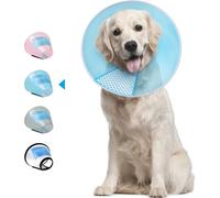 Supet Dog Cone Adjustable Pet Cone Pet Recovery Collar Comfy (Blue XL)