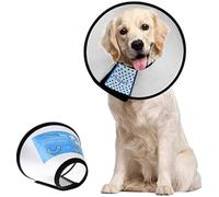 Supet Dog Cone Adjustable Pet Cone Pet Recovery Collar Comfy Pet Cone Collar Protective Collar for After Surgery Anti-Bite Lick Wound Healing Safety Practical Plastic E-Collar for Dogs and Cats
