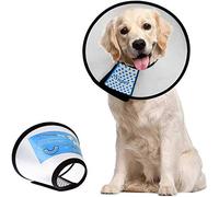 Supet Dog Cone Adjustable Pet Cone Pet Recovery Collar Comfy Pet Cone Collar Protective Collar for After Surgery Anti-Bite Lick Wound Healing Safety Practical Plastic E-Collar for Dogs and Cats