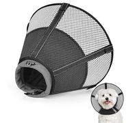 Supet Dog Cone Collar Soft After Surgery to Stop Licking: Soft Mesh Recovery Collar with Detachable Pad, Elizabeth Cone Alternative for Large Medium, Small Dogs (Black,XS)