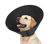 Supet Dog Cone Collar,Soft Padded Elizabeth Recovery,Adjustable Protective Cone to Stop Licking After Surgery,Neutering or Injury,Alternative Collar for Small, Medium & Large Dogs(Black XS)