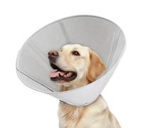 Supet Dog Cone Collar,Soft Padded Elizabeth Recovery,Adjustable Protective Cone to Stop Licking After Surgery,Neutering or Injury,Alternative Collar for Small, Medium & Large Dogs(Grey M)