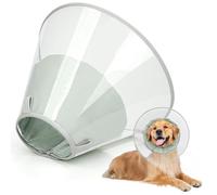 Supet Dog Cone Collar to Stop Licking with Soft Pad, Clear Elizabeth Recovery Collar after Surgery, Neutering, Injury, Pet Head Cone Alternative for Large, Medium, Small Dogs (Green,XL)